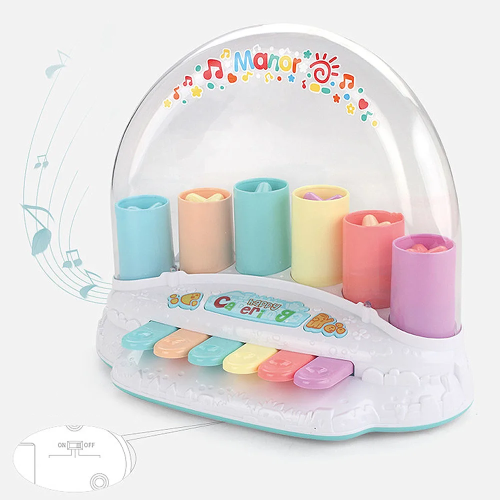 Детская ранняя развивающая головоломка Fun Bounce Piano Baby Multi-function Music Enlightenment Play Piano Toy