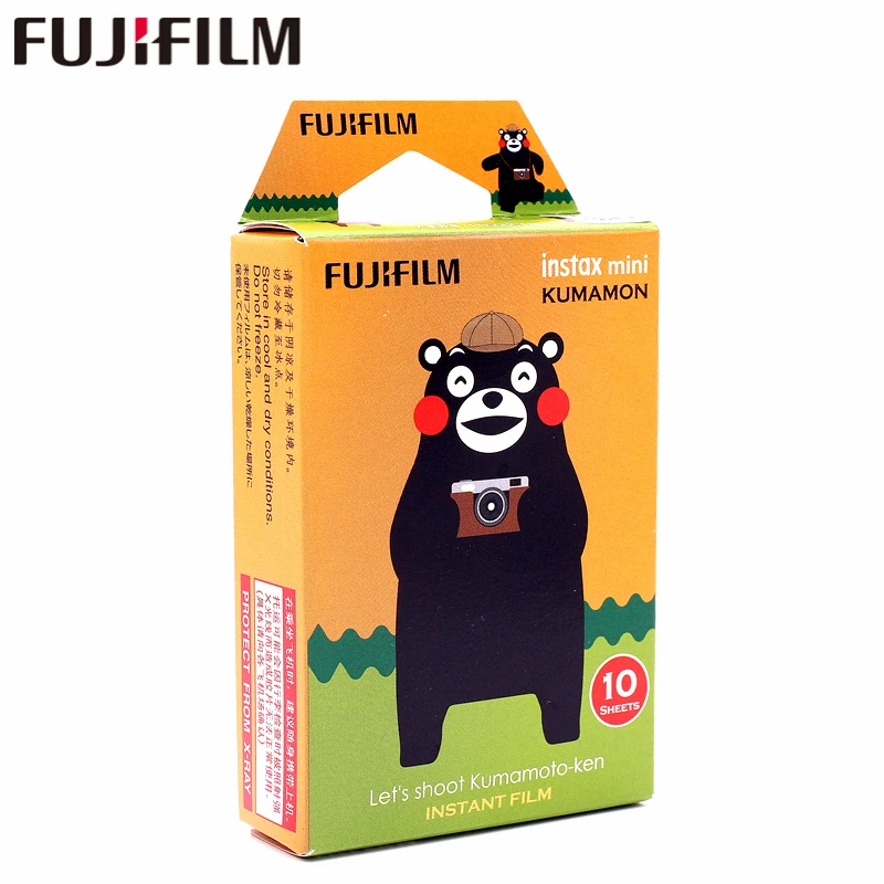 Fujifilm 10 листов Instax Mini KUMAMON медведь kumamoto мгновенная пленка фотобумага для камеры Instax Mini 8 7 s 25 50 s 90 9 SP-1 SP-2