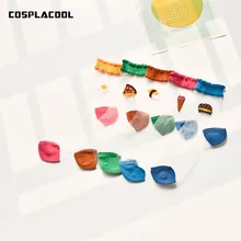 [COSPLACOOL] женские индивидуальные носки из стекловаты, классные летние кружевные носки ярких цветов для фруктов и овощей