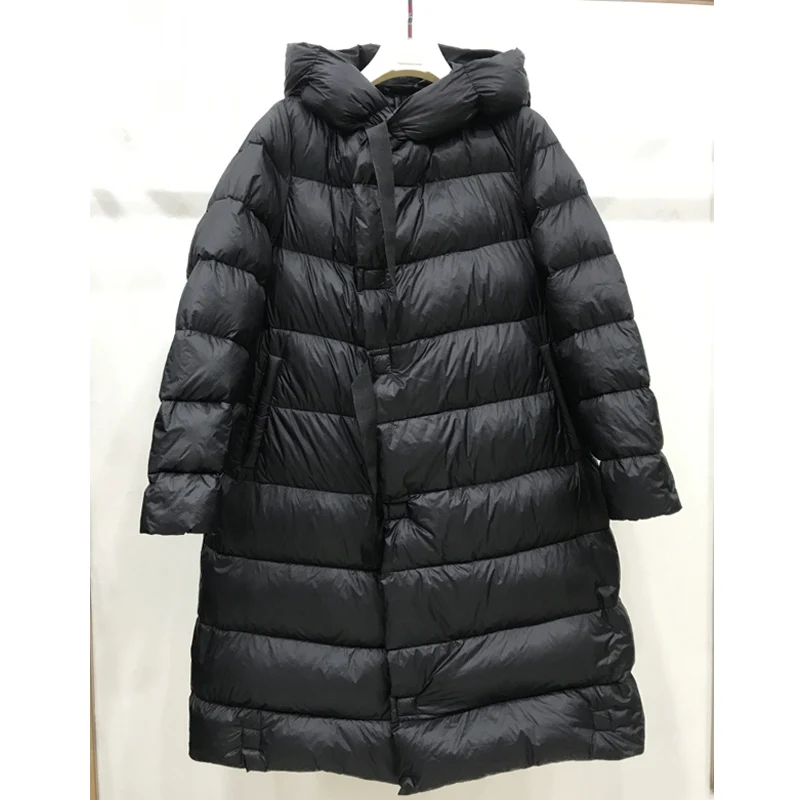 2018 Winter Jacket Women 90% White Duck Down Jacket Female Long Down Parkas Loose Down Jacket Snow Warm Hooded Women's Down Coat