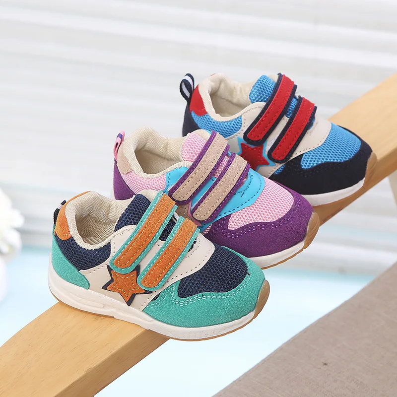 

2019 breathable children shoes for boys girls All seasons Hook&Loop fashion baby sneakers elegant kids toddlers footwear