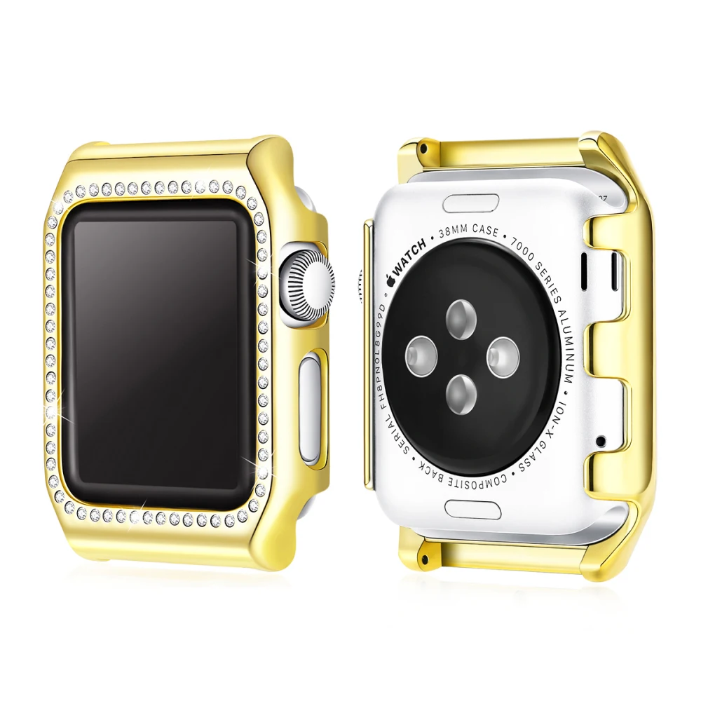 KLFS for Apple Watch 38mm/42mm PC Hard Cover for Apple Watch case Series 1/2/3 Frame Protect Cover Bling Crystal Diamonds KLFS for Apple Watch 38mm/42mm PC Hard Cover for Apple Watch case Series 1/2/3 Frame Protect Cover Bling Crystal Diamonds