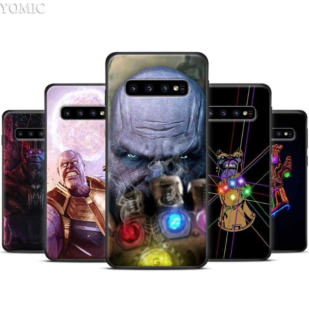 

Marvel Thanos Infinity Black Silicone Case for Samsung Galaxy S10 S10e S8 S9 Plus S7 A40 A50 A70 Note 8 9 Soft Cover Case