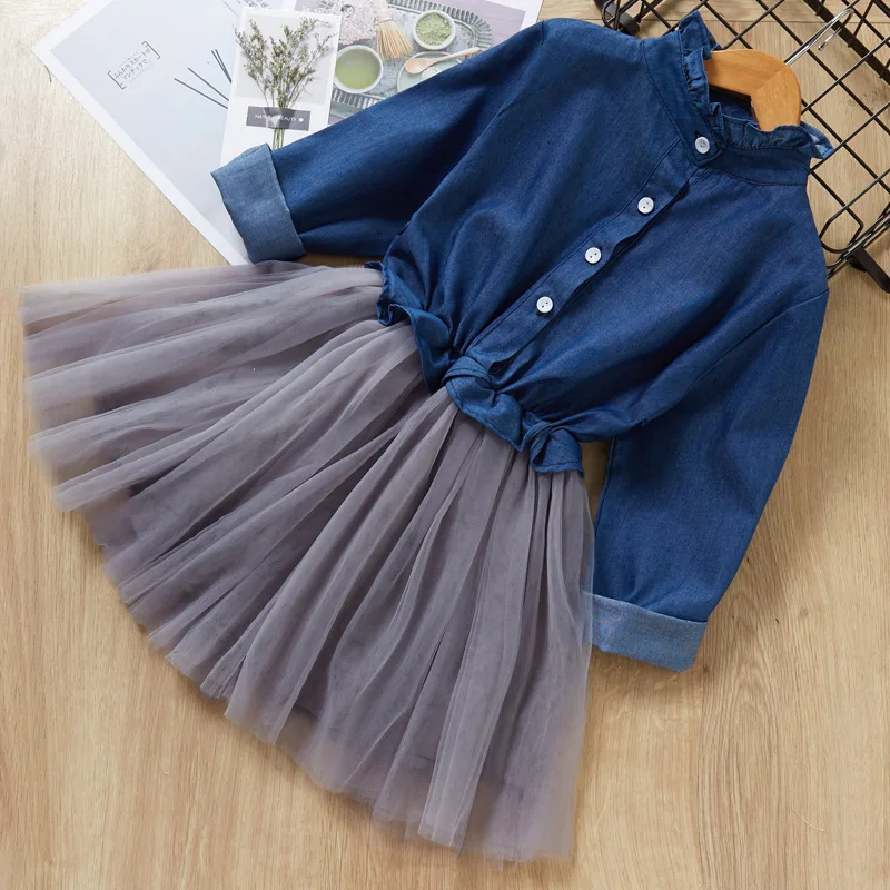 

2019 New Autumn Little Girls Clothing Girls Dresses For Height 100-140cm Age 3-7 Years