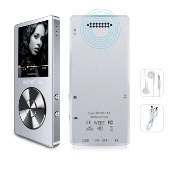 

Original metal MP3 player lossless HiFi MP3 Music player with High Quality Sound out Speaker E-book FM radio Clock Support 8GB