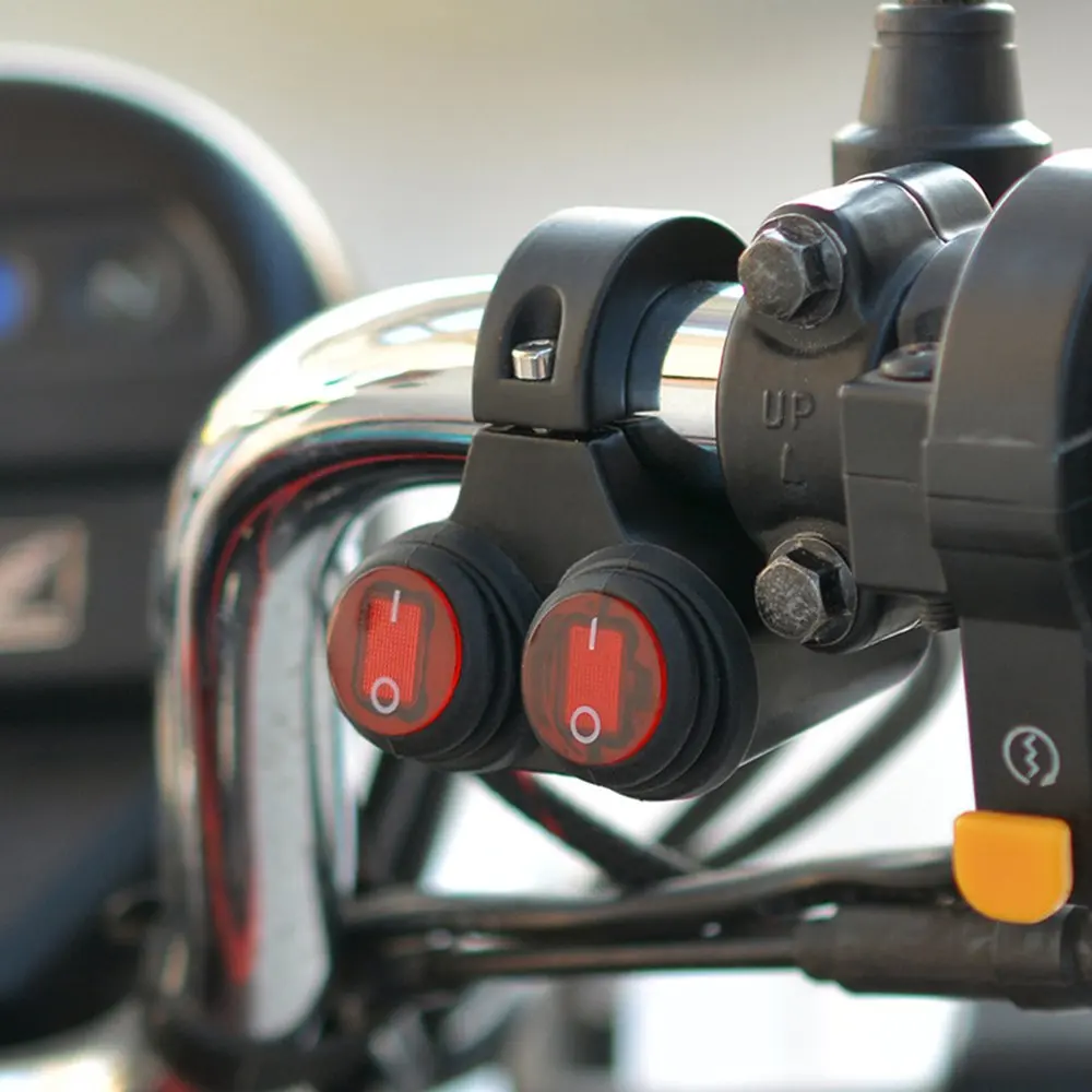 Универсальные мотоциклетные алюминиевые литой переключатель 7/" руль ремонт водонепроницаемый 2 кнопки управления с водонепроницаемым и индикаторным светом