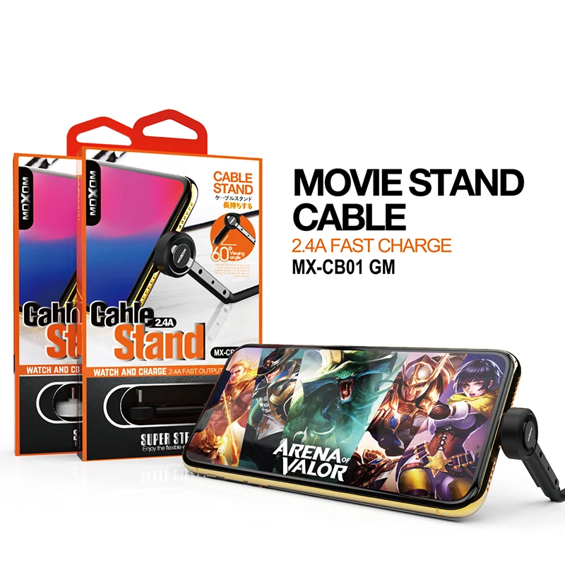 MOXOM Movie Stand usb type C игровой кабель для samsung Galaxy S10 S8 S9 Plus Быстрая зарядка USB C кабель для передачи данных для huawei Xiaomi