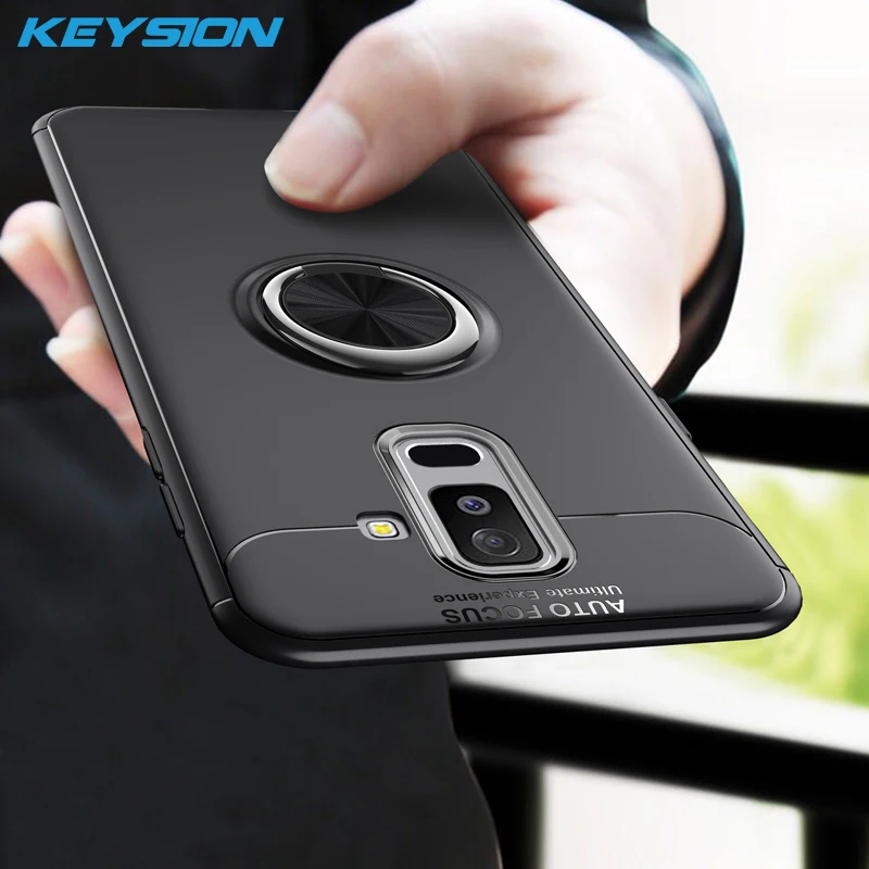 Роскошный чехол для телефона KEYSION с кольцом-держателем Samung A6 Plus 2018 магнитная