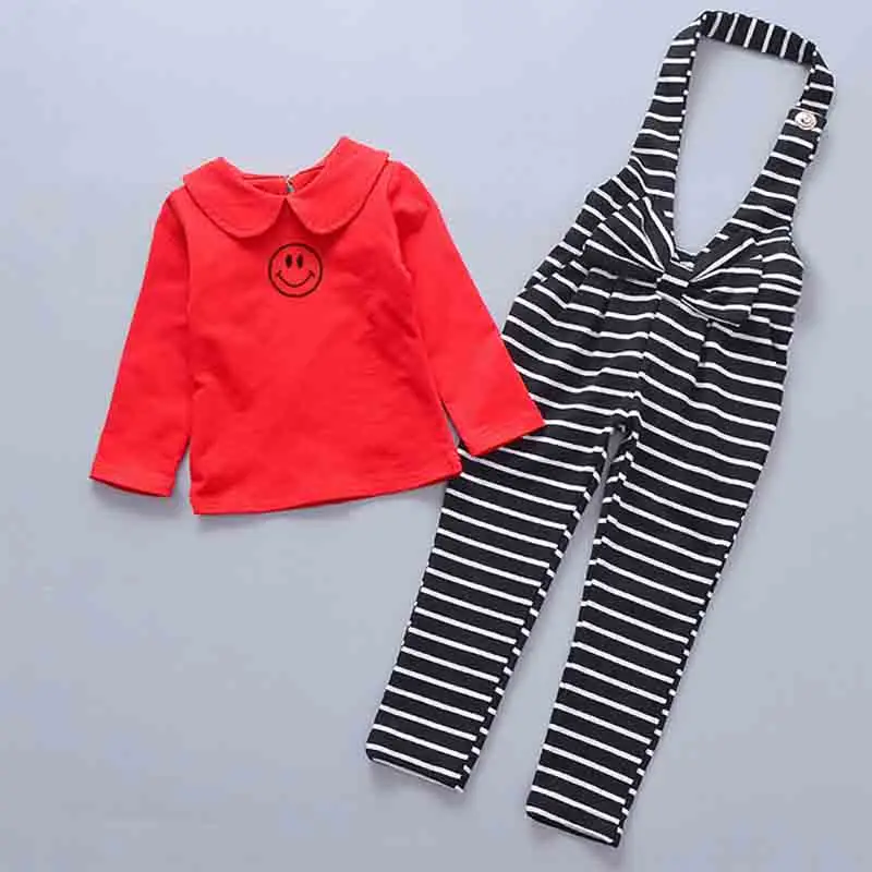 Бибикола новорожденный, комплекты одежды для девочек, осень 2018 года, новая однотонная хлопковая футболка с длинными рукавами для маленьких