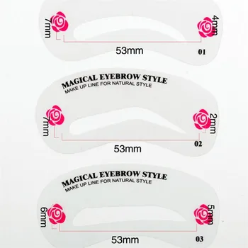 

24PC Eyebrow Shaping Stencils Grooming Kit Makeup Shaper Set Template Tool X8242