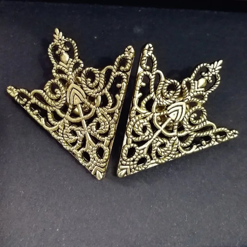 1 пара треугольная металлическая брошь Bovvsky в винтажном стиле|shirt collar brooch|brooch pinsmetal