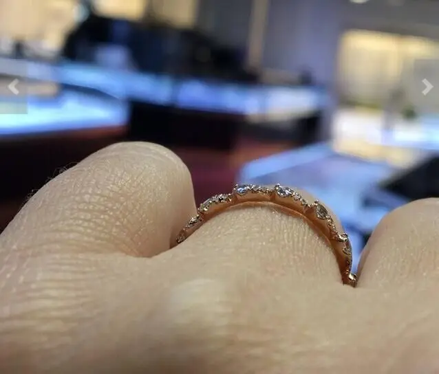 Женское Брендовое маленькое обручальное кольцо с каплями воды Милые Роскошные