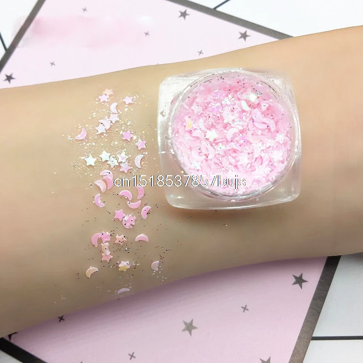 DIY Nail Glitter Sequins Mermaid Mixed Shape Moon and stars series Holographic Polishing Spangles Flake Slice Decoration Tips