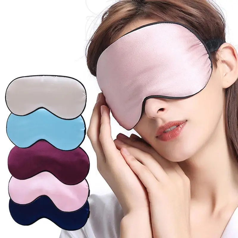 

1Pcs Rest Eye Mask Double-Side Shading Sleep Goggles Silk Travel Relax 3D Sponge Eyeshade Cover Eyepatch Blindfolds Auxiliary C5