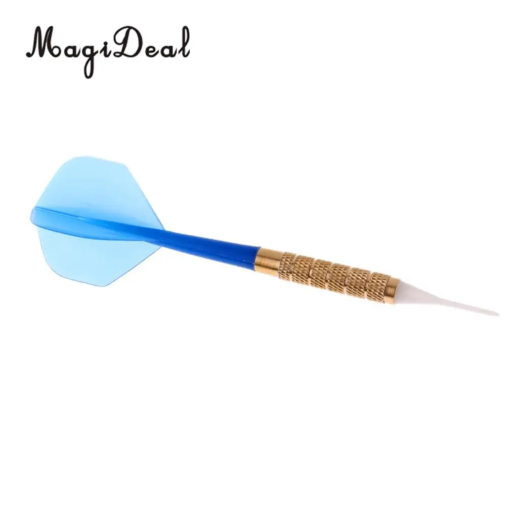 MagiDeal 14 Grams Plastic Metal Barrels Safety Soft Tip Dart for Electronic Dartboard Soft Dartboard White Red Black Blue