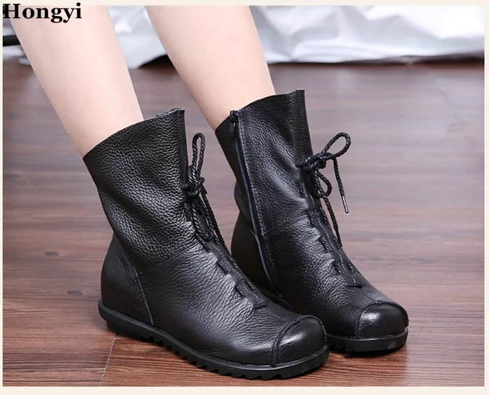 Casual Inside En Up Fur Talons black Chaussures grey À Hongyi Cher Plat Cheville Véritable Inside Bottes Vintage Femmes Lace Inside red thin Hauts Inside Prix Martin Cuir Thin Pas Inside AqpwBq0n6P