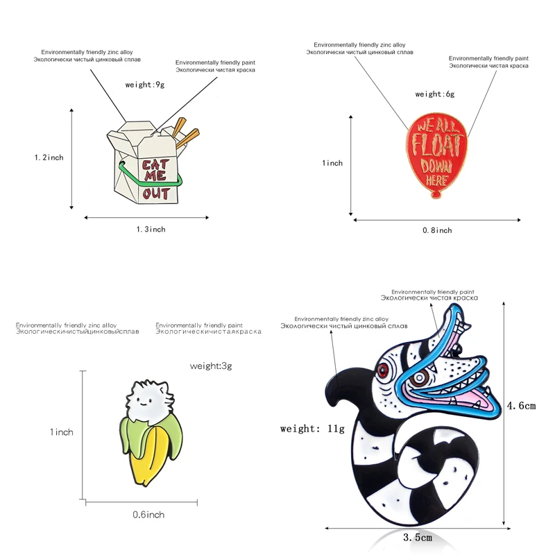 Брошь и булавка Beelejuice Cat Death сердце воздушный шар игровой проигрыватель Консоль геймпад коробка для еды Эмаль Булавка значок брошь коллекция