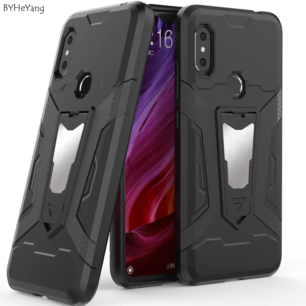 Чехол для Redmi Note 6 Pro держатель кольца на палец Мягкий силикон + PC задняя крышка Xiomi