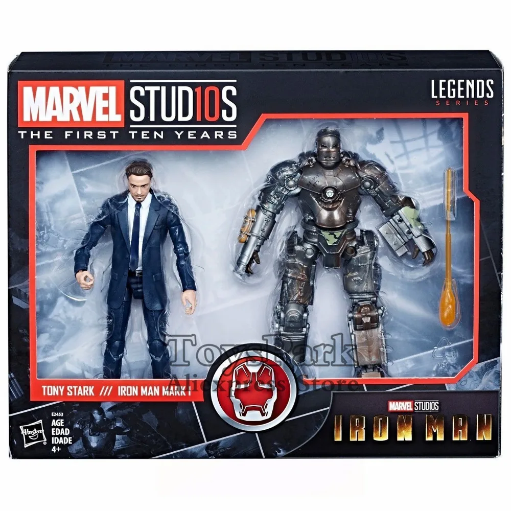 

Marvel Legends 10th Anniversa 6" Tony Stark & Iron Man Mark I Movie 2 Pack Set Action Figure Marvel Studios The First Ten Years