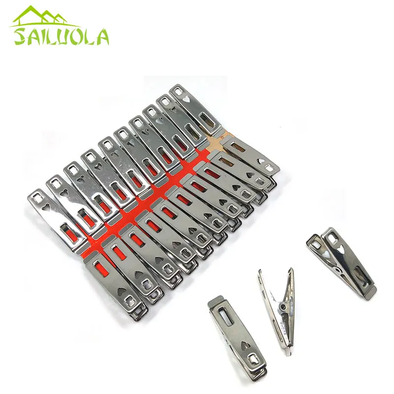 Stainless Steel Clothes clip for coat pants laundry drying hanger rack