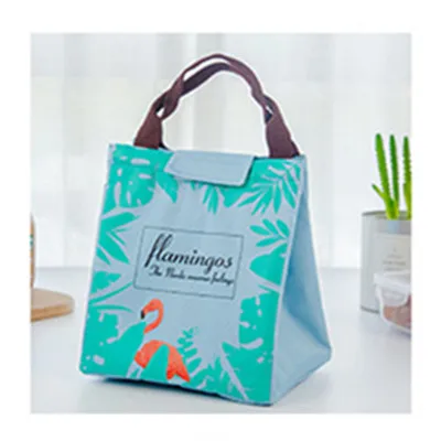 Водонепроницаемая оксфордская Пляжная сумка для обеда с фламинго, Термосумка, черная сумка для еды, пикника, для женщин, детей, мужчин, сумка-холодильник, Новинка - Цвет: Green