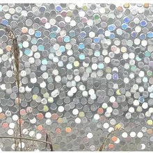 3D круглый узор, пленка из фольги, статическое цепляющее тонирование, витражное окно для ванной, наклейки мебельная ПВХ-пленка декоративный виниловый