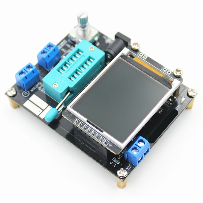Beste 2017 Russische mega328 Volledige Gemonteerd Transistor Tester LCR Diode Capaciteit ESR meter PWM blokgolf Frequentie Signaal Generator
