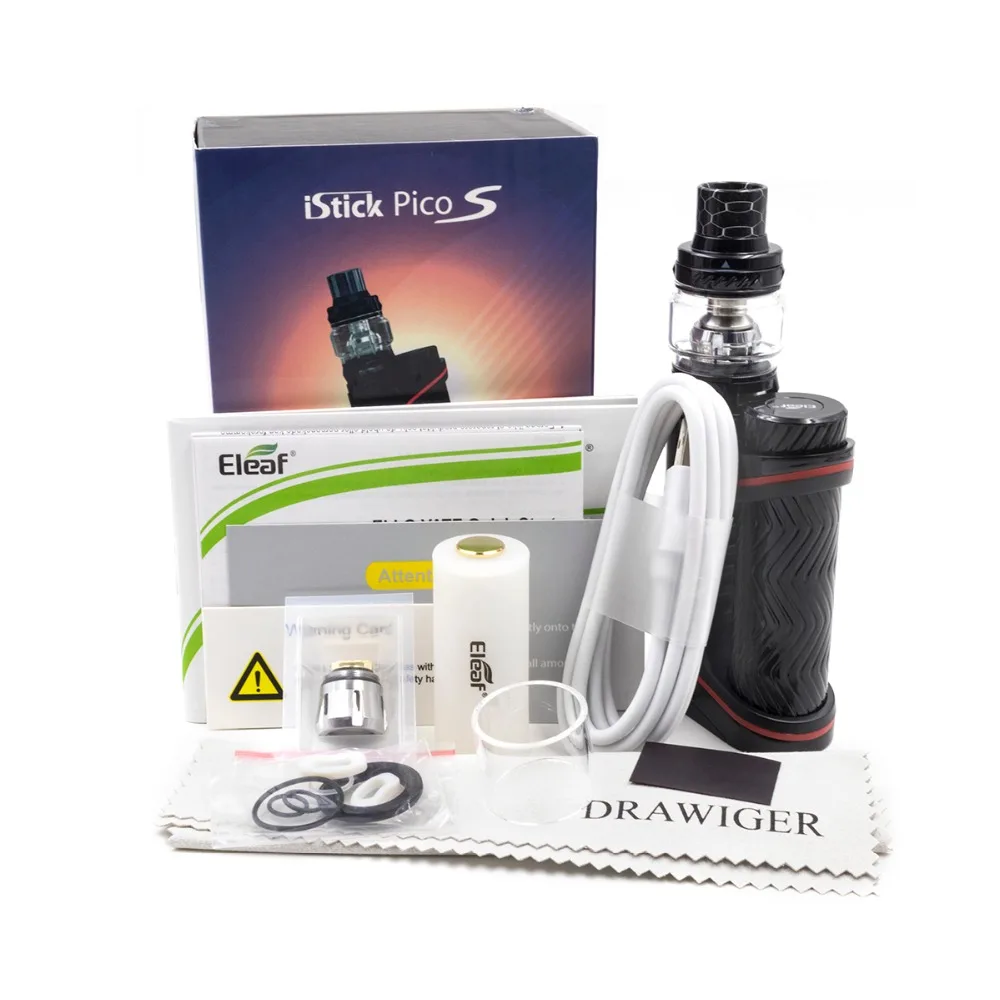 

Electronic Cigarette Eleaf iStick Pico S Kit with ELLO VATE 6.5ML Tank 100W Box MOD with HW-M HW-N Coil Huge Vapor Kit vs PRIV