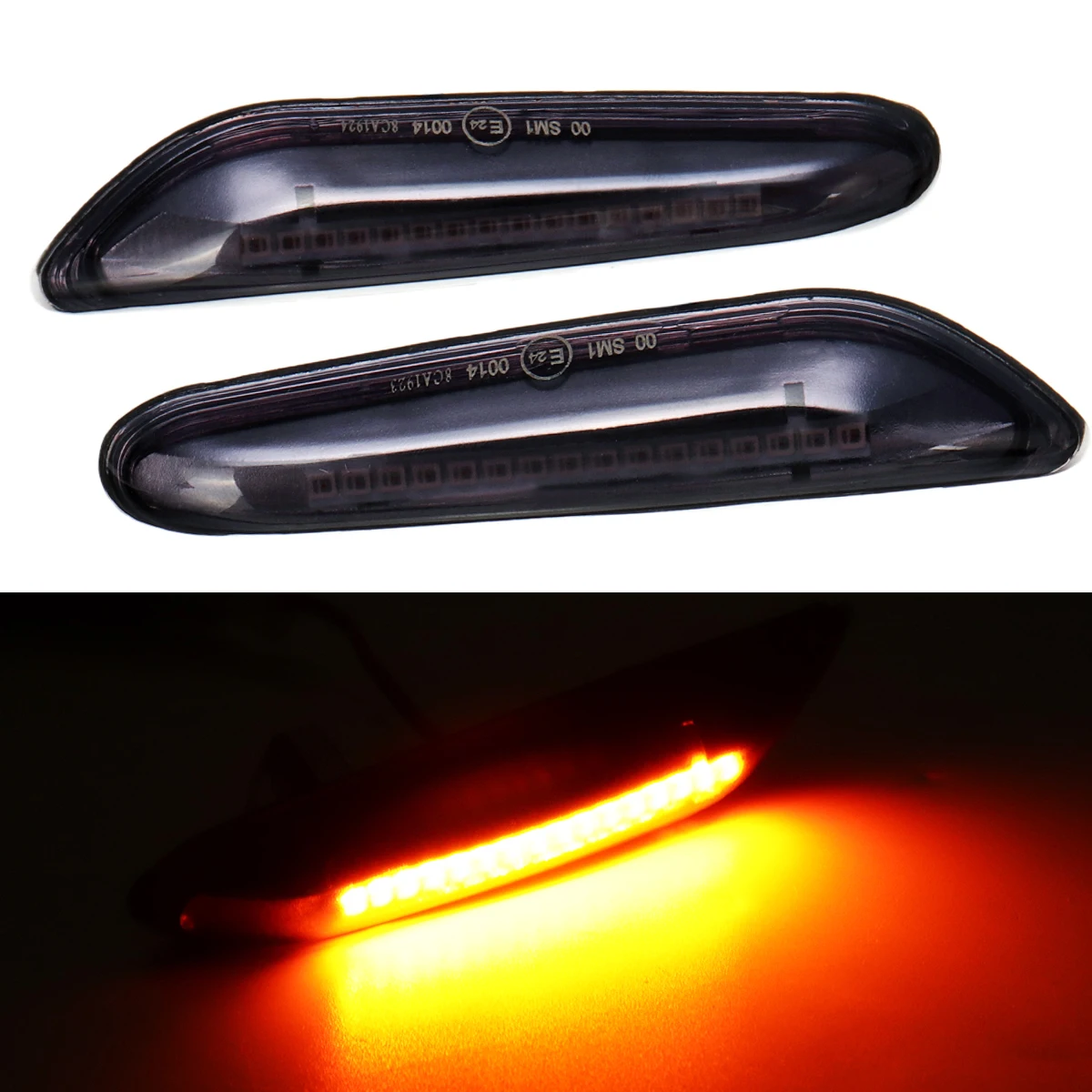 

2x Smoke LED Side Marker Light For BMW E90 E91 E92 E39 E60 E61 E46 E83 E81 2pcs Smoke LED Side Marker Lights