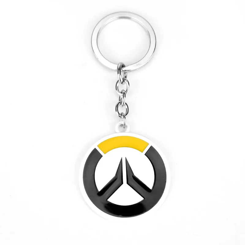 Металлический брелок Overwatch с логотипом OW бронзовый/посеребренный Автомобильный