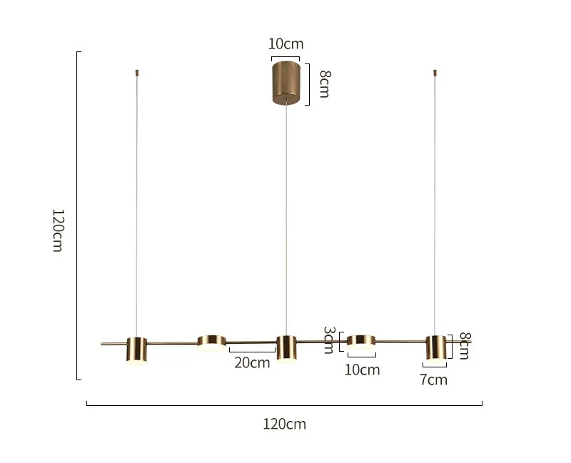 Геометрическая линия, подвесные лампы для ресторана, скандинавский пост-Современный дизайнерский длинный стол, светильник для столовой, роскошный светодиодный подвесной светильник