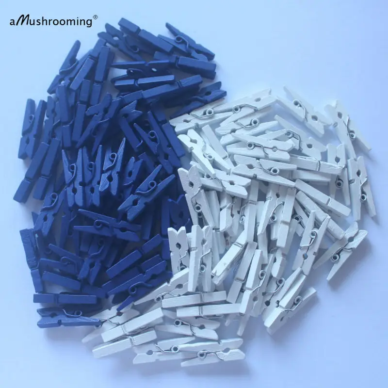 50 White Mini Clothespins, Tiny Clothespins, White Clothespins, Party