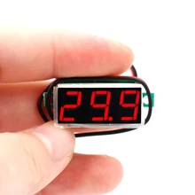 Voltmètre à panneau numérique LCD, 2.4V-30V, 0.28 pouces, testeur de tension, jauge de tension, pour moto et voiture, 30% de réduction