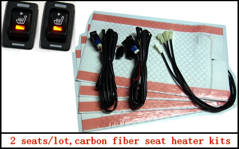 2 seats/lot, carbon fiber car seat heater kits with rocker siwtch ... 2 seats/lot, carbon fiber car seat heater kits with rocker siwtch ...