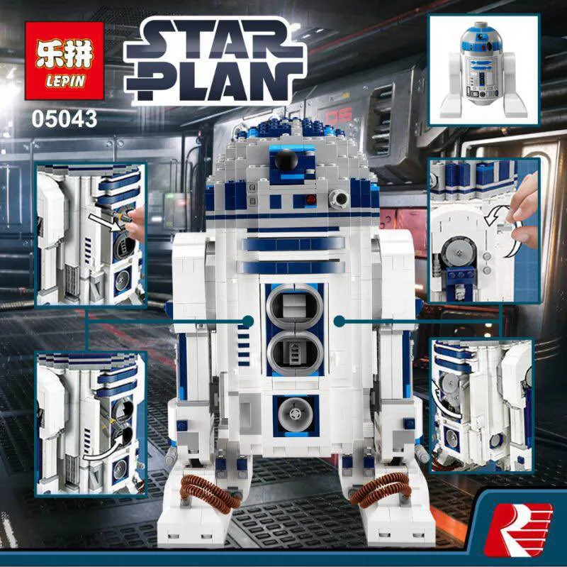 

Lepin 05043 Toys Star The R2 Robot Set D2 Out of print Building Blocks Wars Bricks 10225 birthday christmas gifts For Child
