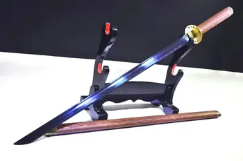 

Handmade Japanese Sharp Carbon Steel Sword Samurai Katana Groove Blueing Blade Full Tang