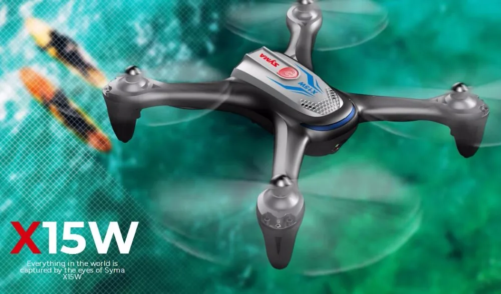 Syma X15W Wifi Drone FPV With 0.3MP HD Camera RC Quadcopter G-sensor Barometer Set Height Headless Mode | Электроника