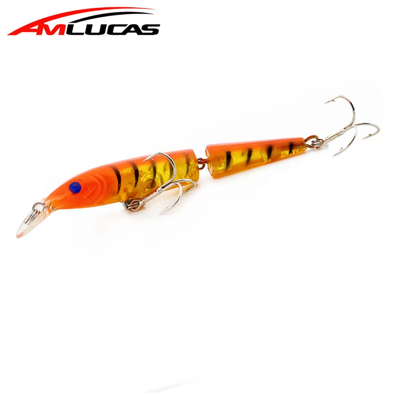 Amlucas 10.5 سنتيمتر 9g Wobblers بايك الصيد السحر الاصطناعي متعددة صوتها أقسام الطعم Crankbait وهمية الأسماك الصيد اكسسوارات WW6
