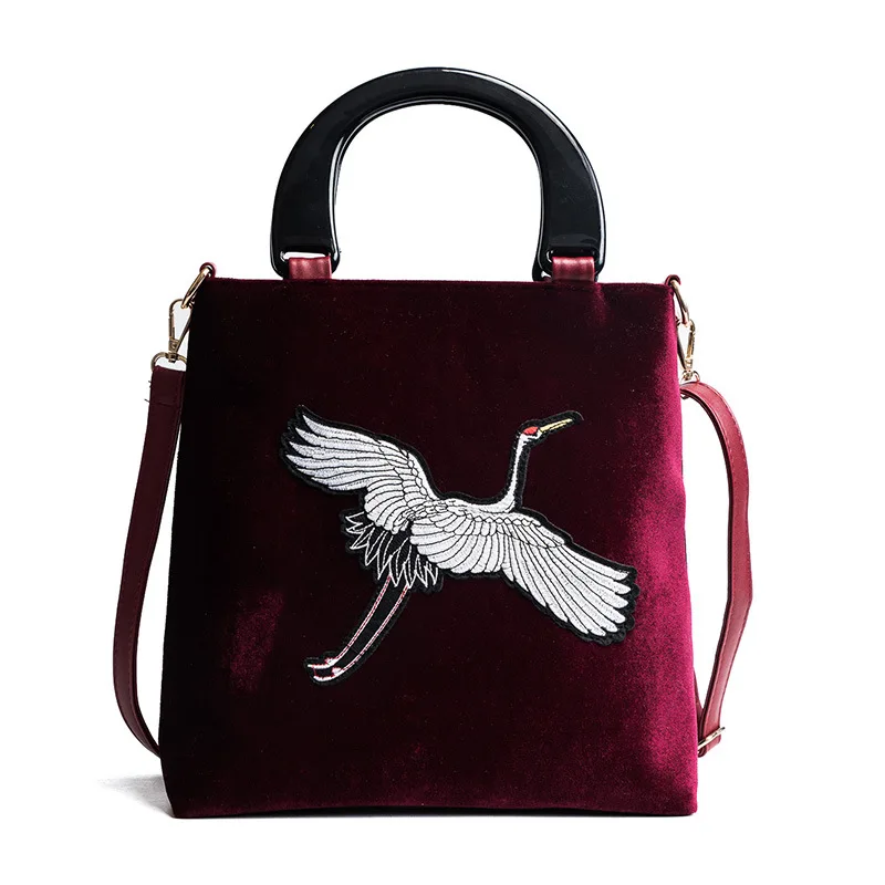 Brand Bag Women Embroidered bird Messenger Bags Handbags crossbody bags