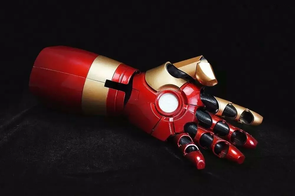 Фигурка из фильма Железный человек MK43 1/1 Косплей подвижные носимые рукавицы со звуком запуска лазерное оружие светодиодный ABS фигурка игрушки