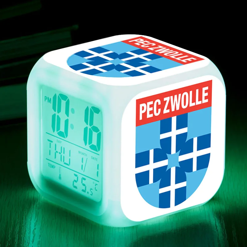 

Christmas Gift Alarm Clock PEC Zwolle digitale wekker Sport Football Club Team LED Digital Clock wekker reveil Snooze klok watch