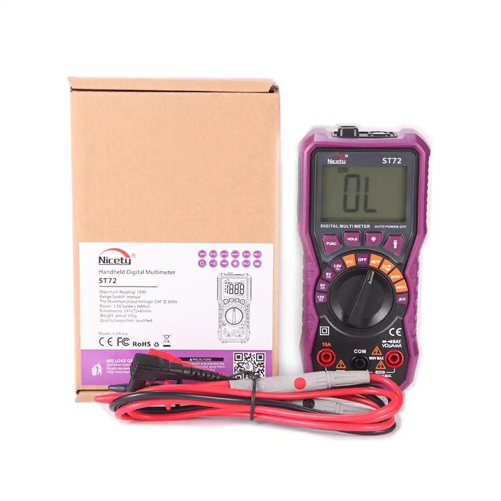 Цифровой мультиметр Nicetymeter ST72 многометровый переменный ток постоянный истинный