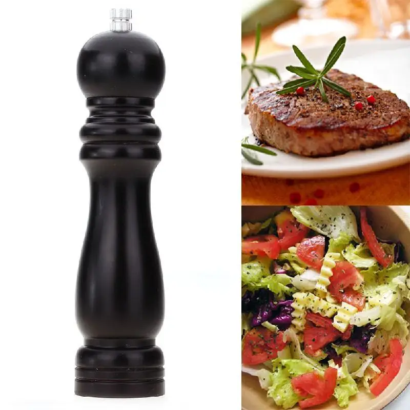 8 Wooden Pepper Salt Spice Mill Grinder Grinding Portable Kitchen Gadget