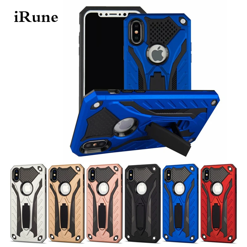 

For iphone XS Max Kickstand Case Hybrid TPU Armor Protection Full Back Cover For iphone 5 5s SE 6 6s 7 8 plus X XR Stand Coque