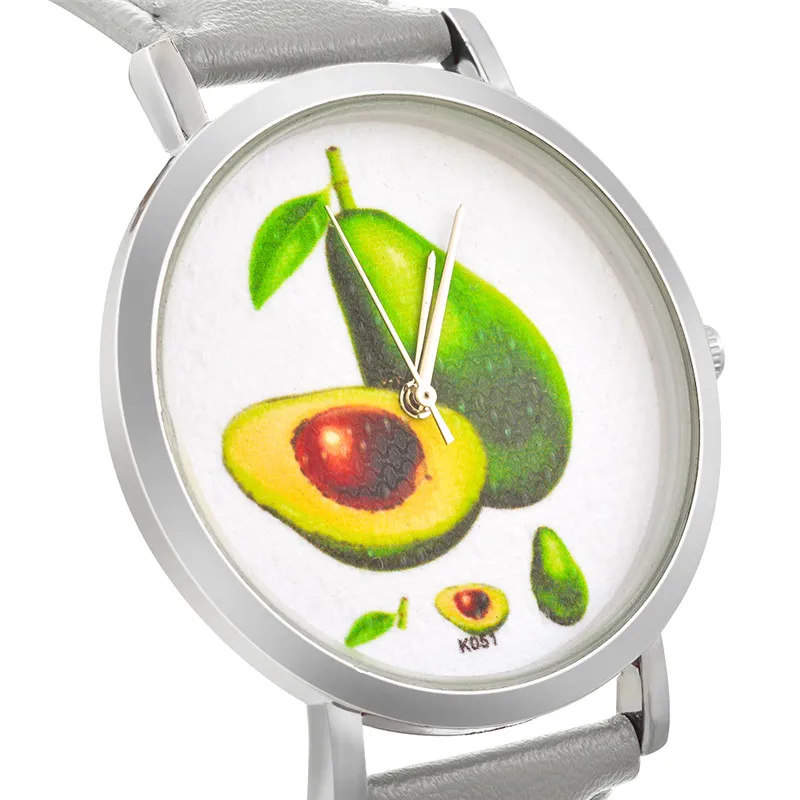 FUNIQUE часы кошелек набор авокадо Кожаный ремешок женские Montre кварцевые наручные