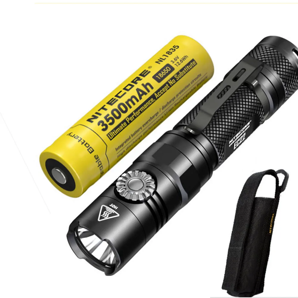 

NITECORE EC22 New Flashlight XP-L HD V6 LED max. 1000lm beam distance 180m tacitcal light infinitely variable brightness torch