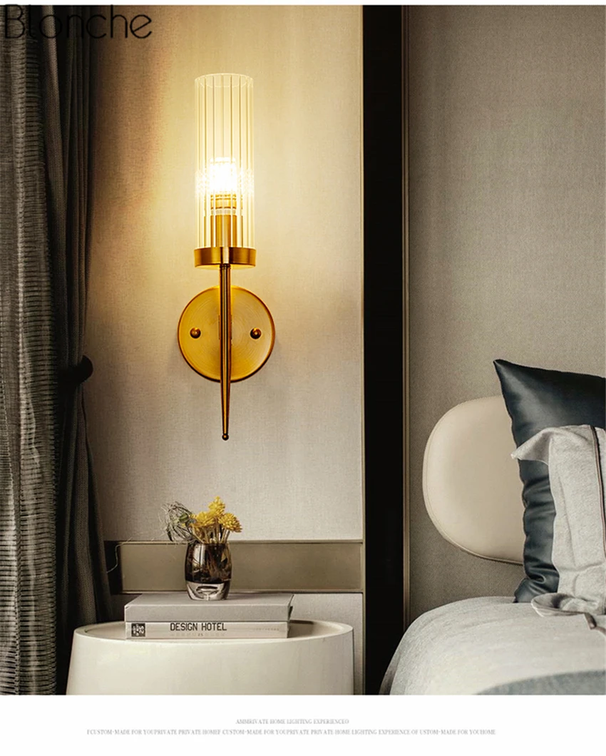 Lâmpada de Parede Arandela para o Quarto Moderno Ouro Espelho Luz Parede Vidro Abajur Cozinha Escada Casa Luminárias Decoração Industrial Pós Led 8 Cheap Luminárias de parede