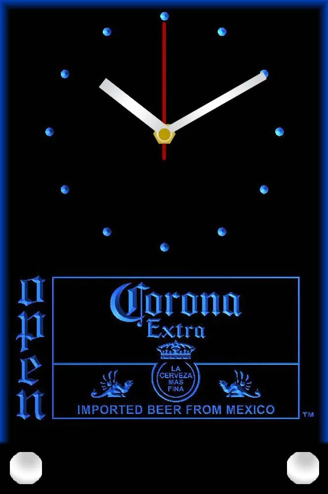 

tnc0010 Corona Beer OPEN Bar Table Desk 3D LED Clock