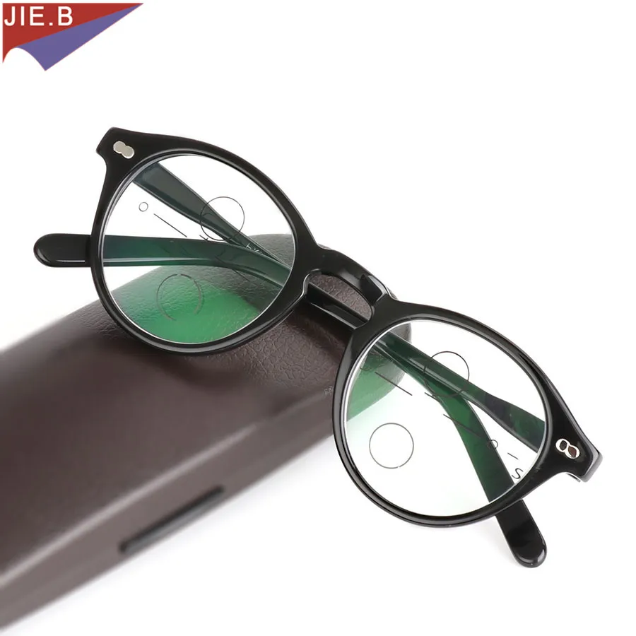 2019 ацетатные качественные многофокальные линзы очки для чтения мужская мода