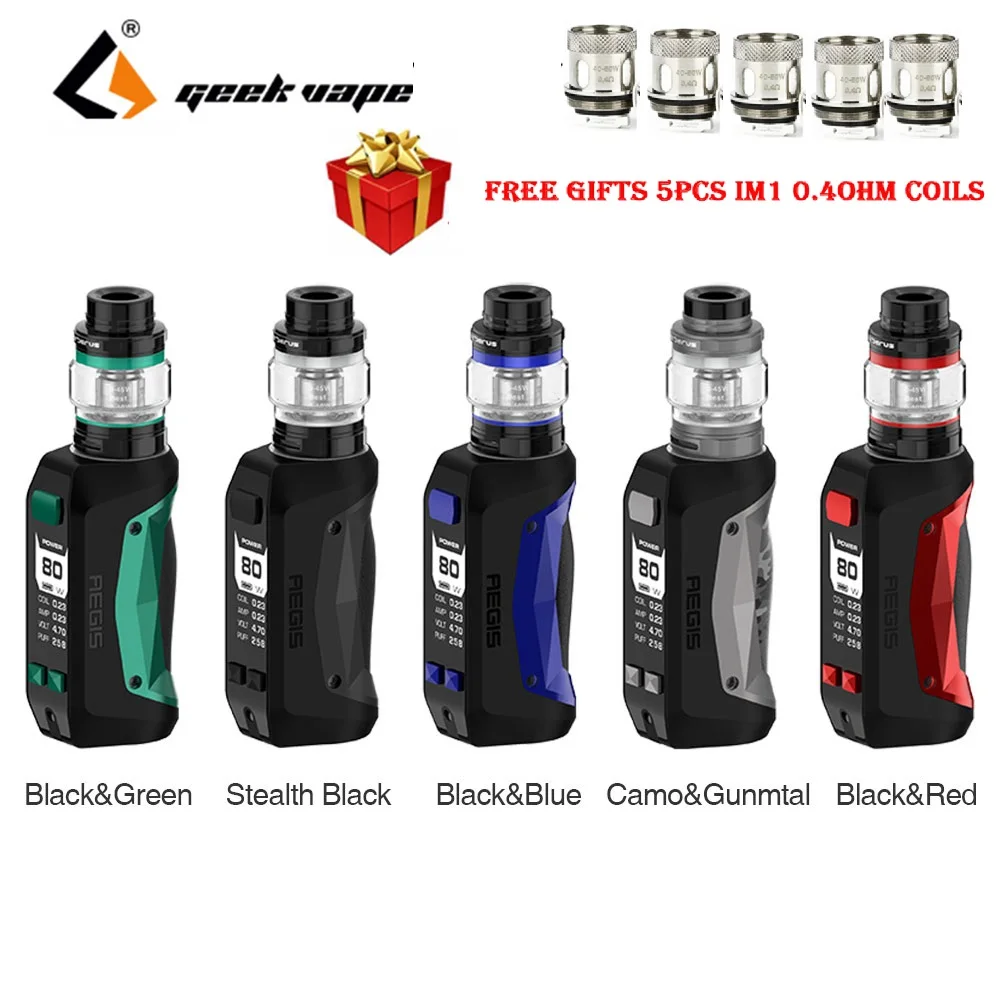 Free Coil !! Geekvape Aegis Mini 80W Kit with 2200mAh Battery Fast Charging Mod &amp 5.5ml Cerberus Tank Vs Legend | Электроника